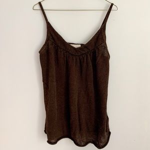 Michael Kors woven tank top | size L